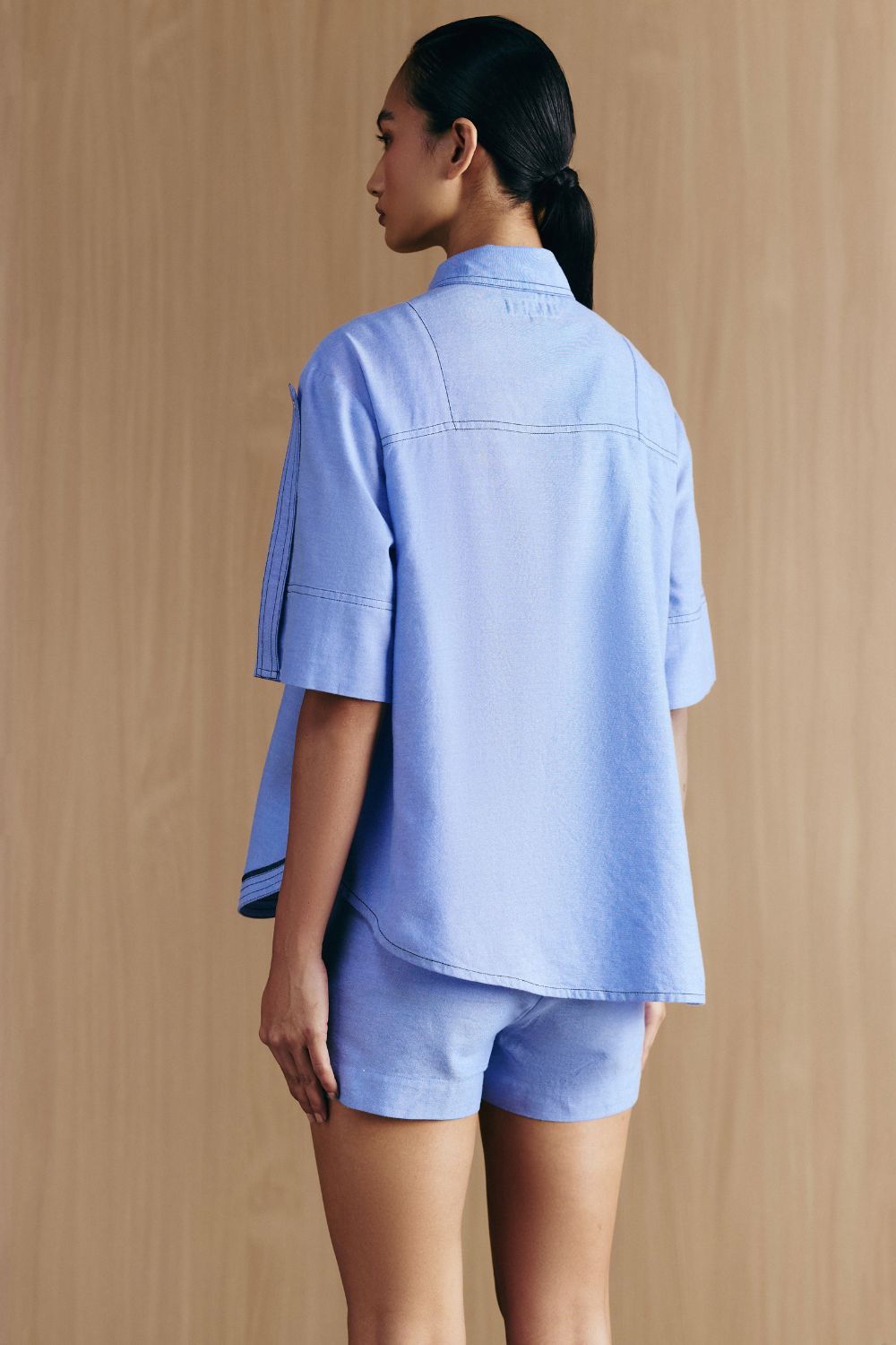 CHAMBRAY SHORTS