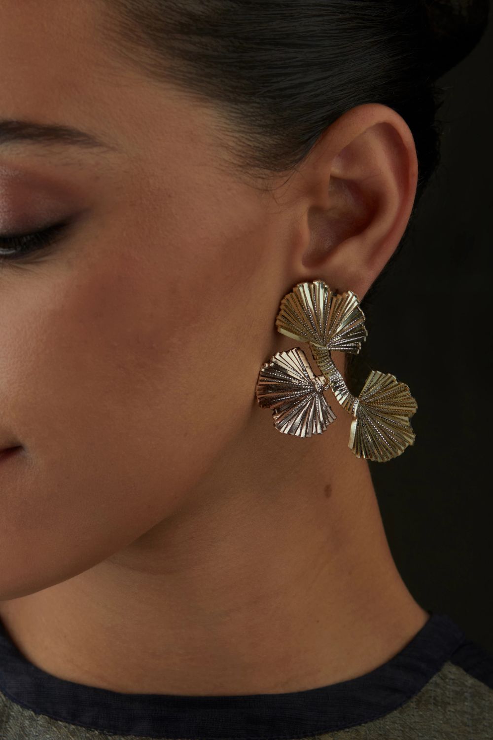 Ginkgo Threeway Earring