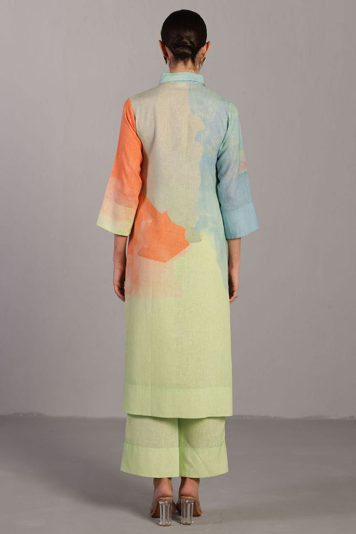 Diffuse multicolour kurta set