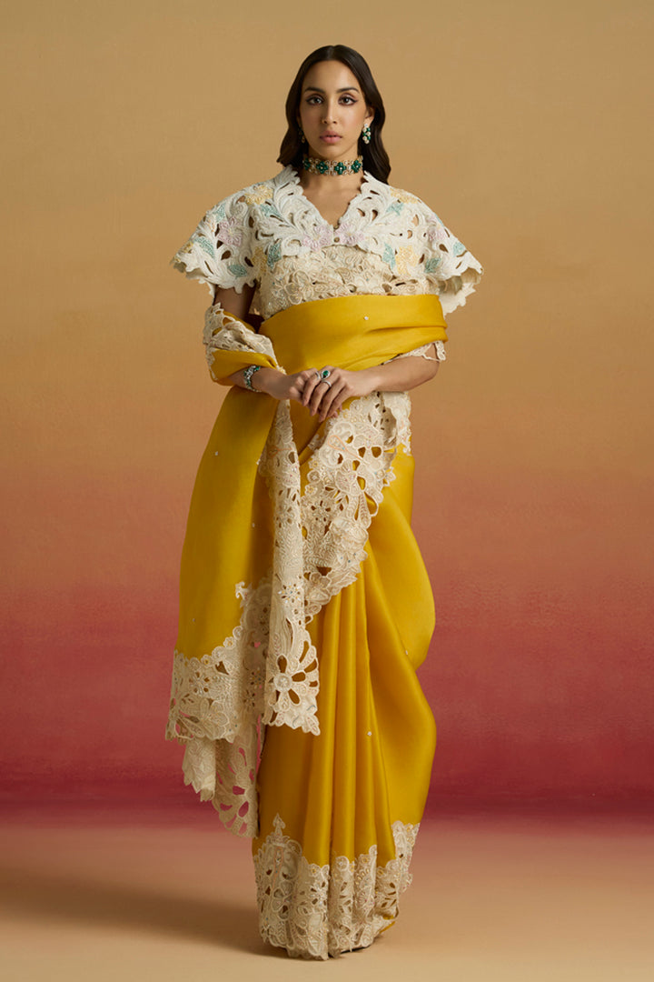 Ivory Cordwork and Beadwork Cape