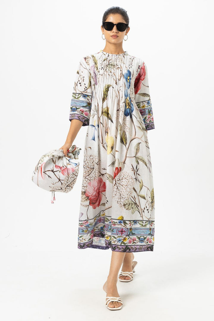 Alicia Pleated Midi Dress