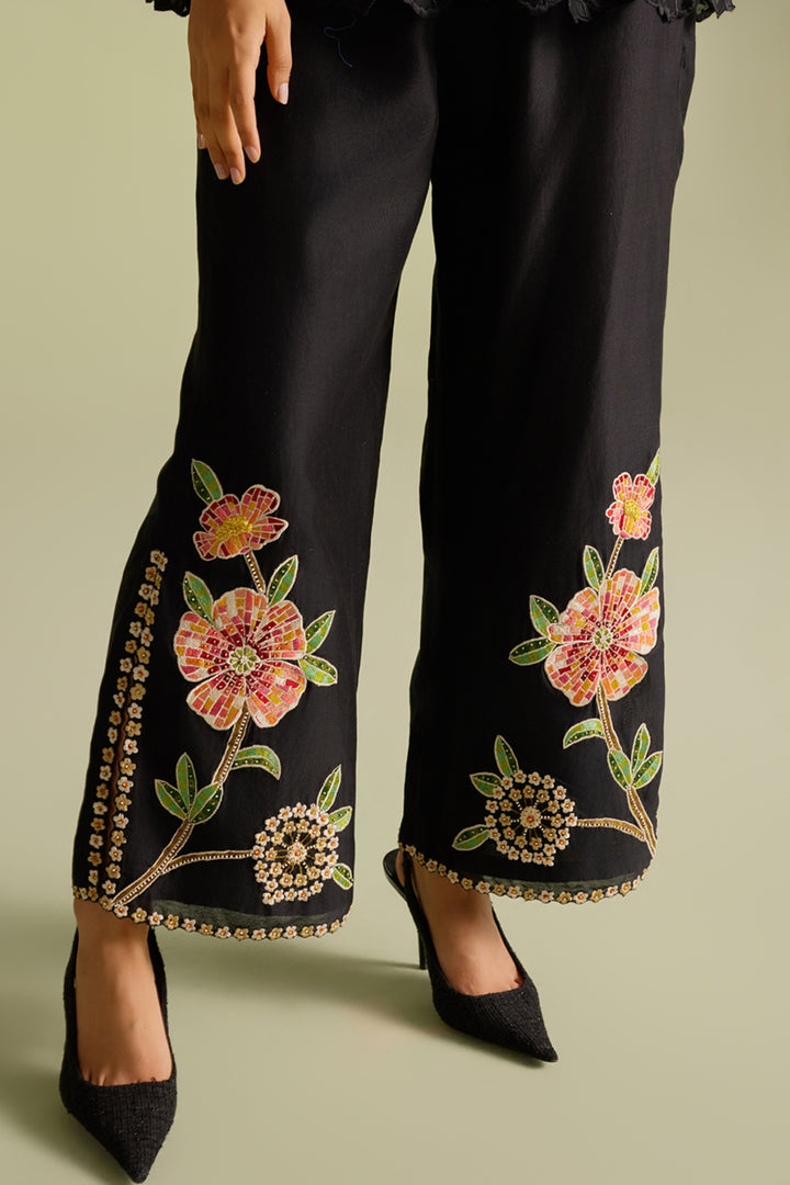 Black Mosaic Pants
