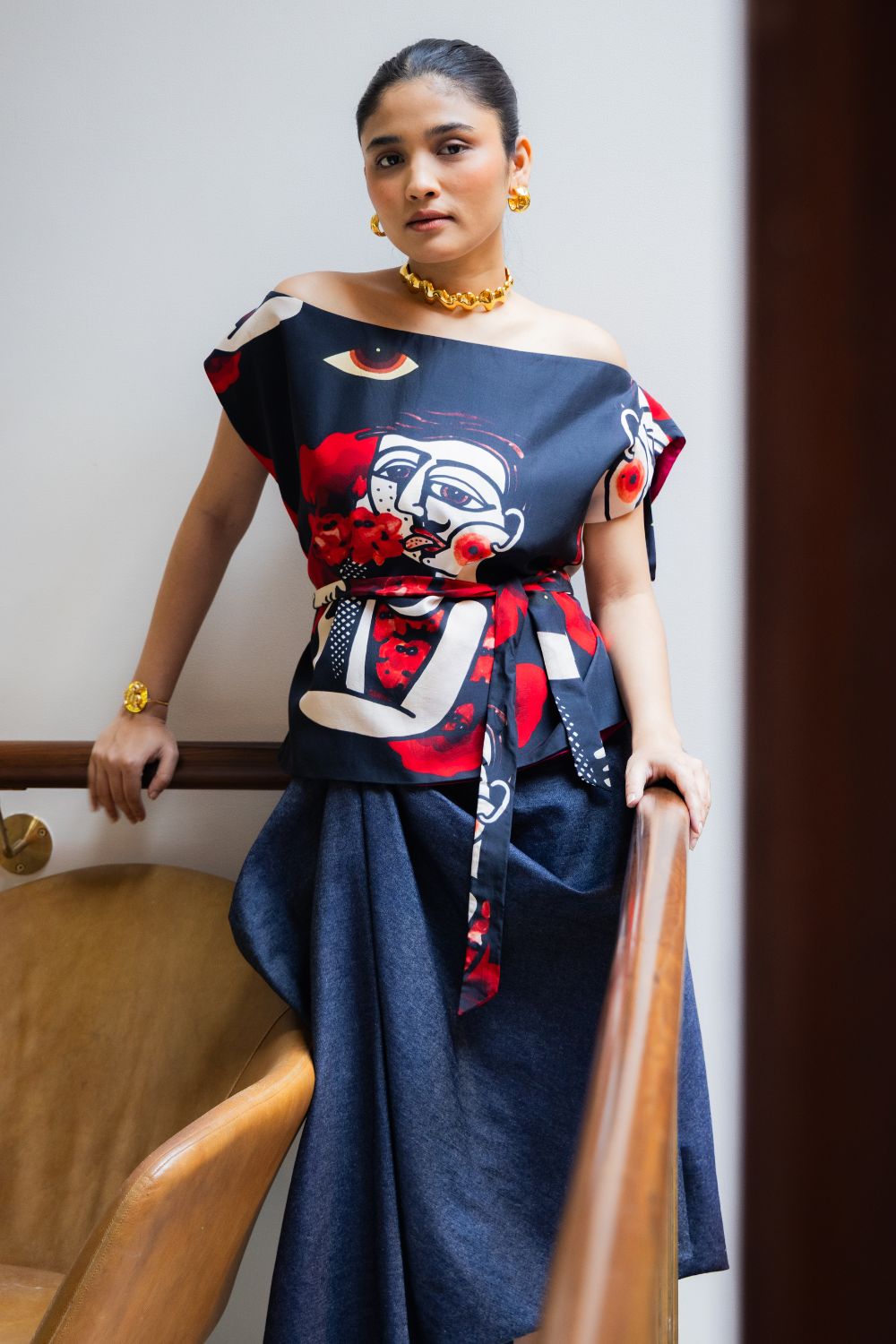 Printed crop top - Ice-cream print