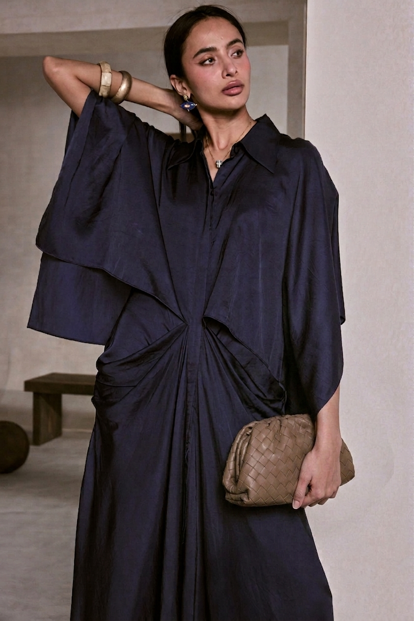 Alora Dress Navy Blue