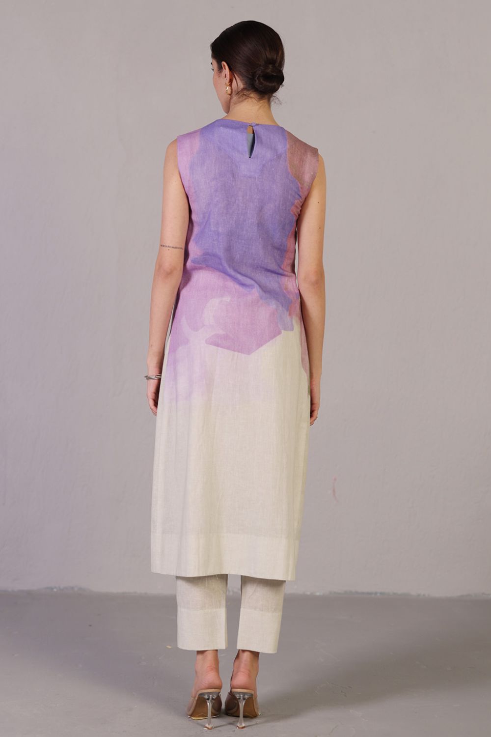 Diffuse pastel multicolour kurta set