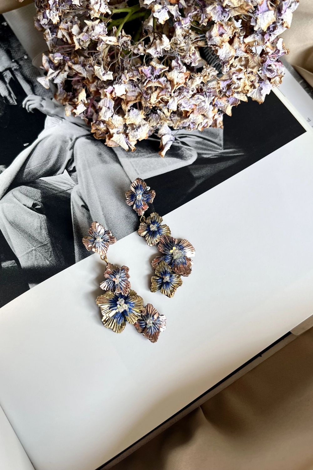 Hydrangea Quad Dangle Earring