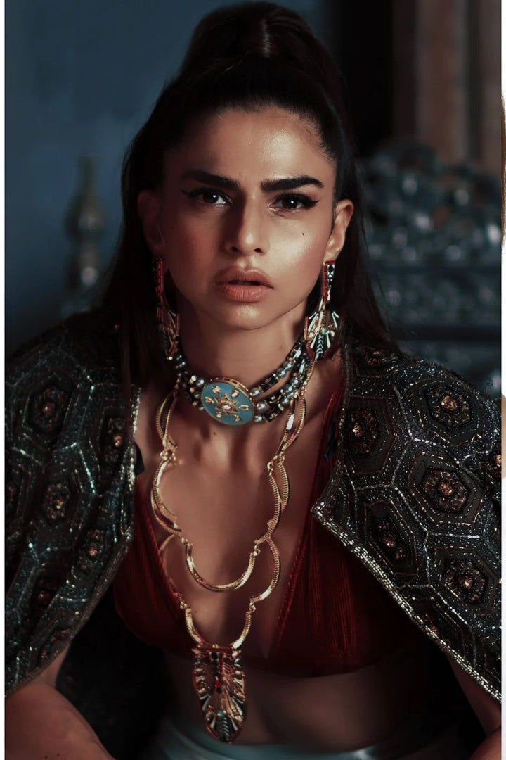 Red Egyptian Pendant Neckpiece