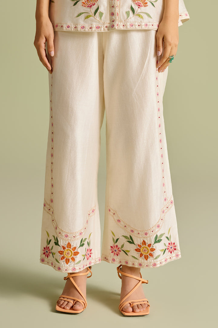 Ivory Applique Pants