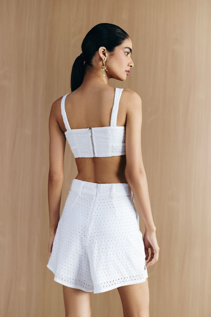 SCHIFFLI EMBELLISHED SHORTS