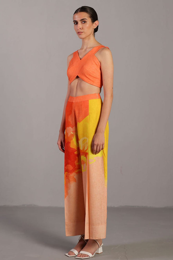 Diffuse bright orange & yellow Co-ord set