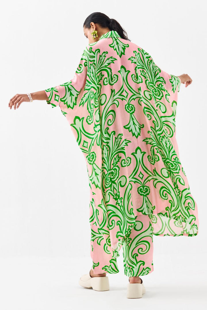 LA PAZ FRONT BUTTON KIMONO KURTA AND PANTS
