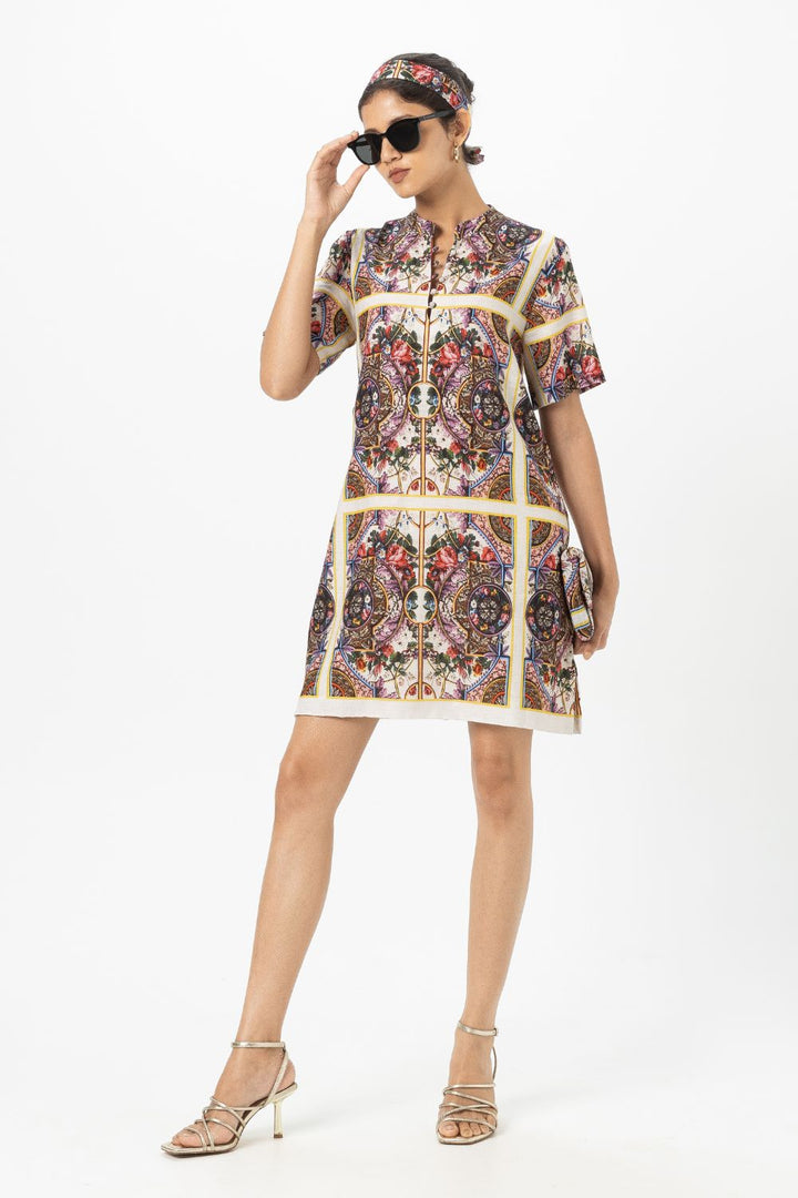 Rococo-White Shift Dress