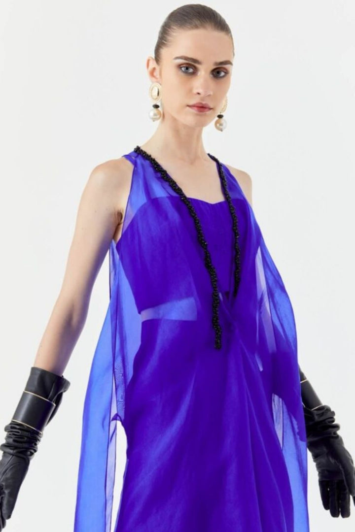 Norma Cape with crystal , Bustier & Mocha Skirt