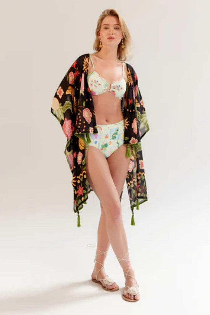 June Coverup (long) - Seashell (Black)