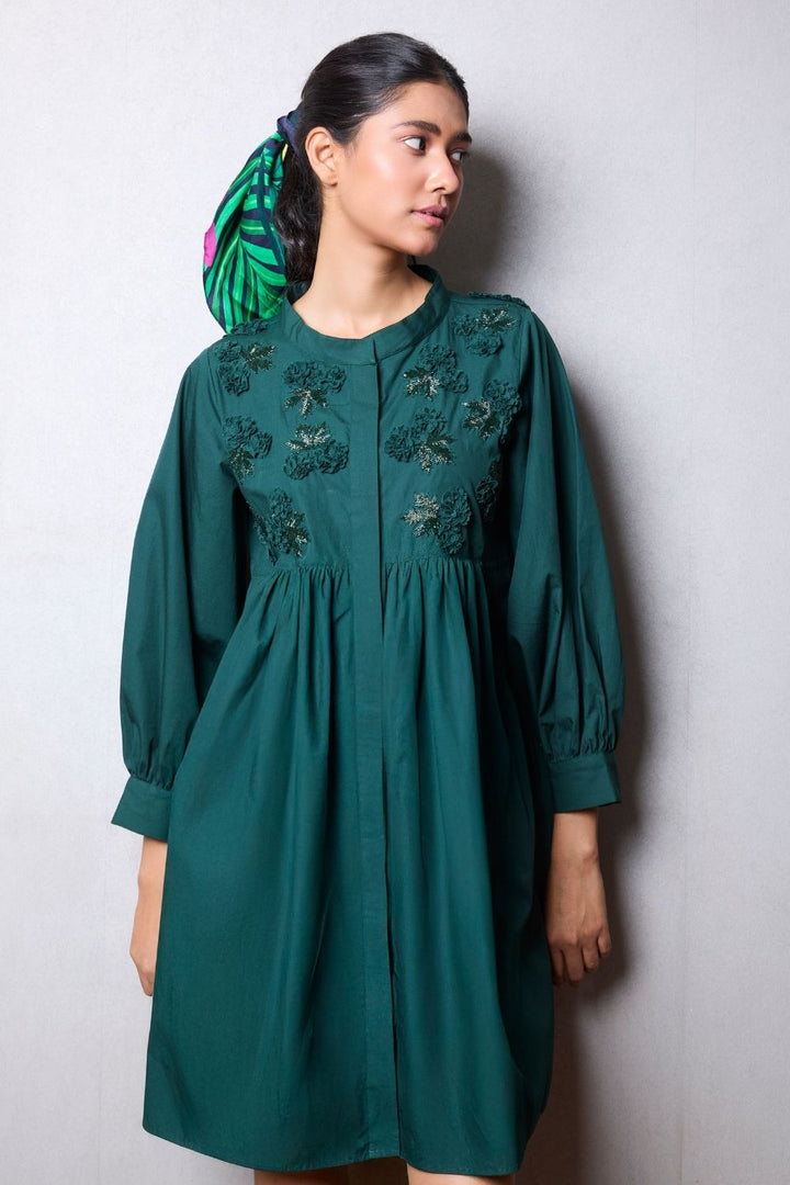 The Maple Glow Yoke Dress