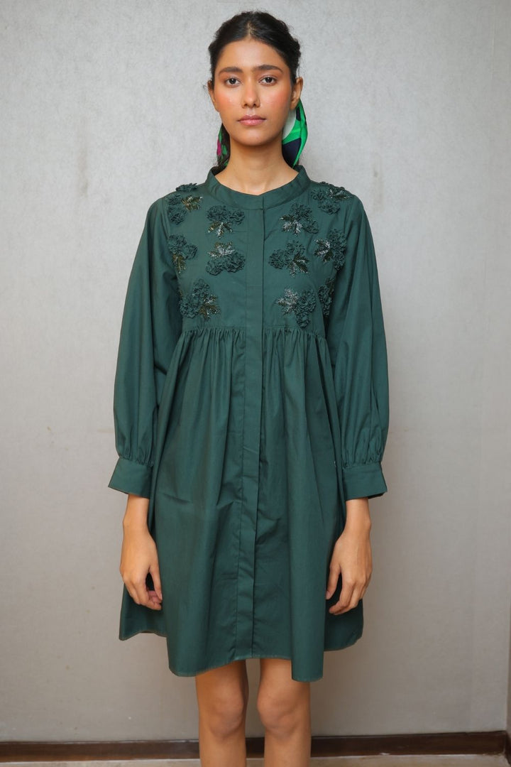 The Maple Glow Yoke Dress