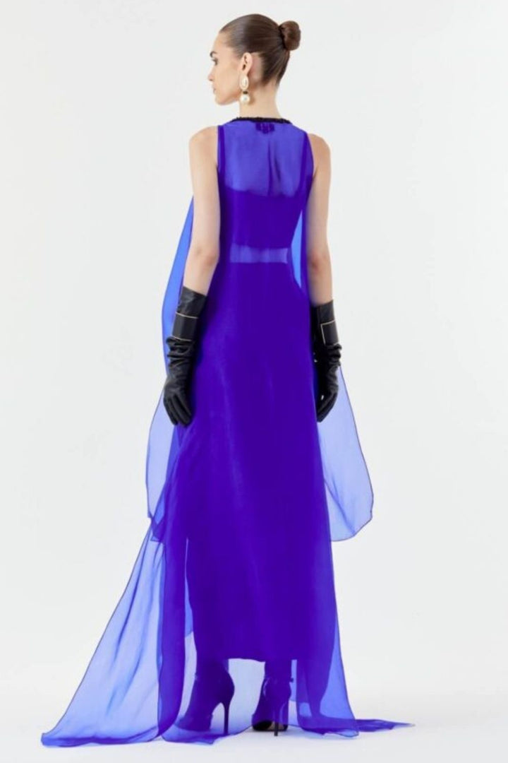 Norma Cape with crystal , Bustier & Mocha Skirt