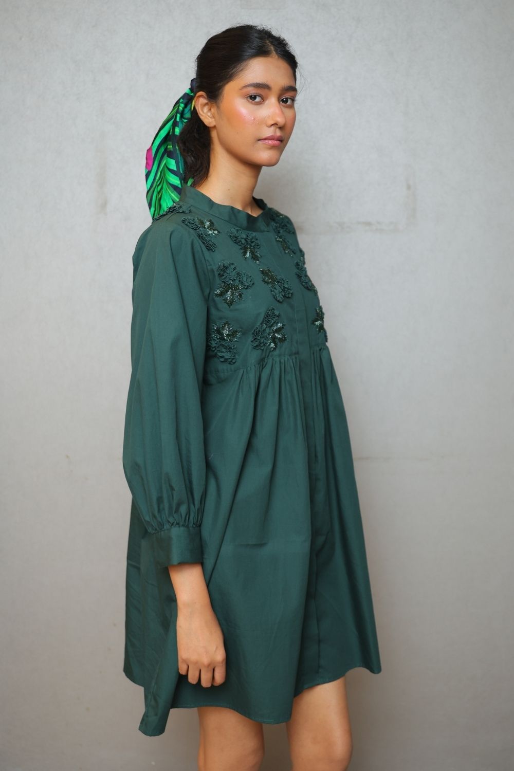 The Maple Glow Yoke Dress