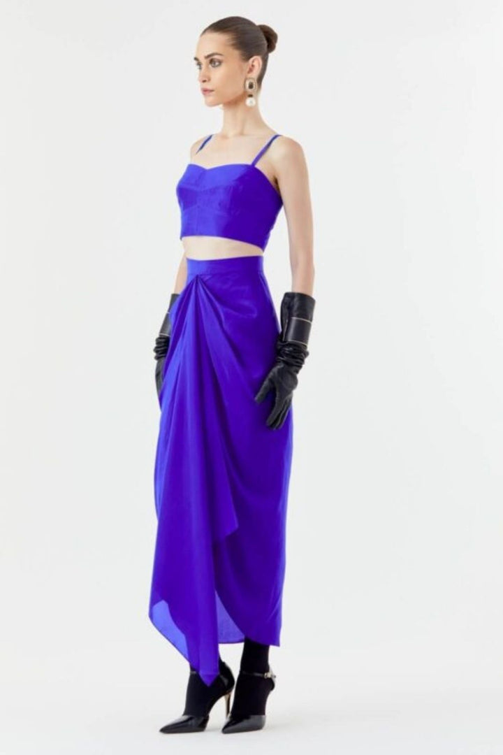 Norma Cape with crystal , Bustier & Mocha Skirt