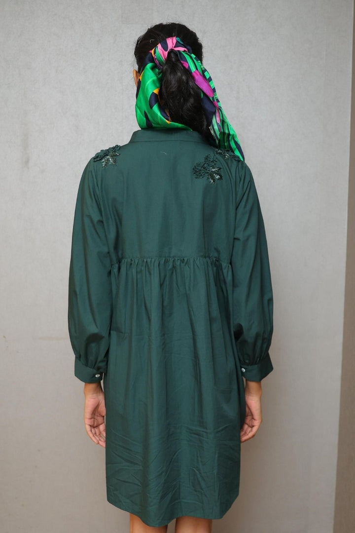 The Maple Glow Yoke Dress