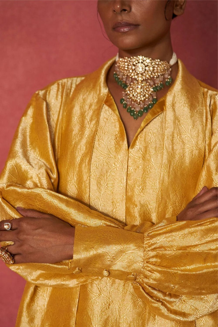 Sanyogita Gold Kimkhwaab Blouse