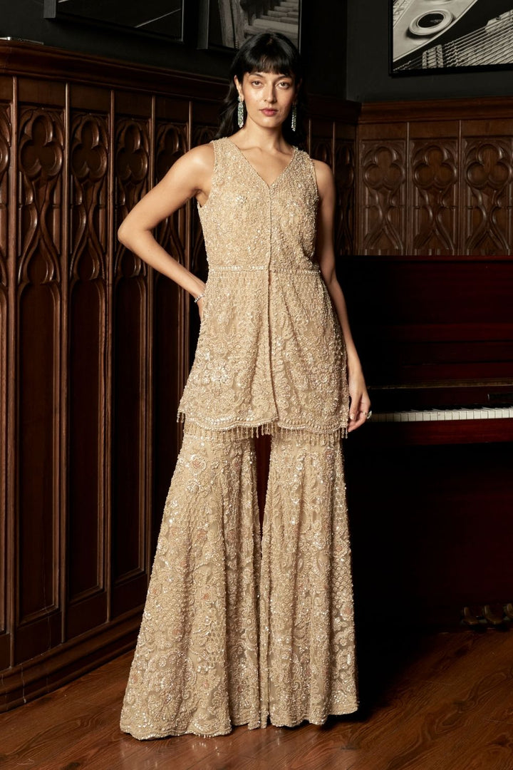 Beige Sharara Set