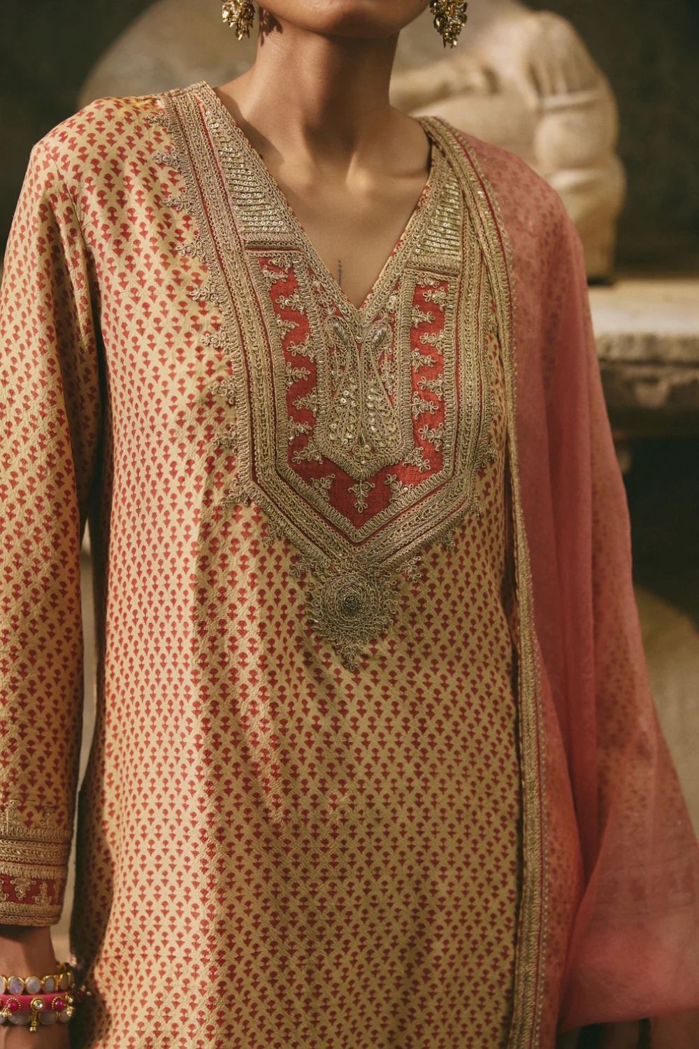 Bagru Long Kurta Set