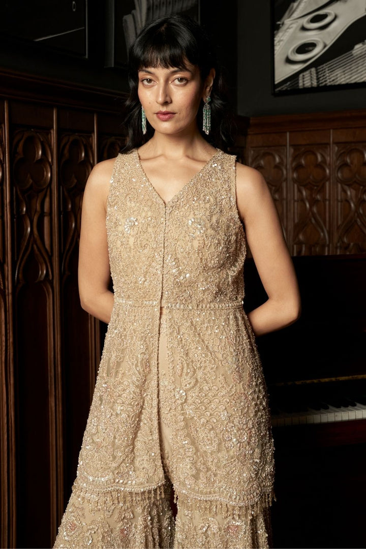 Beige Sharara Set