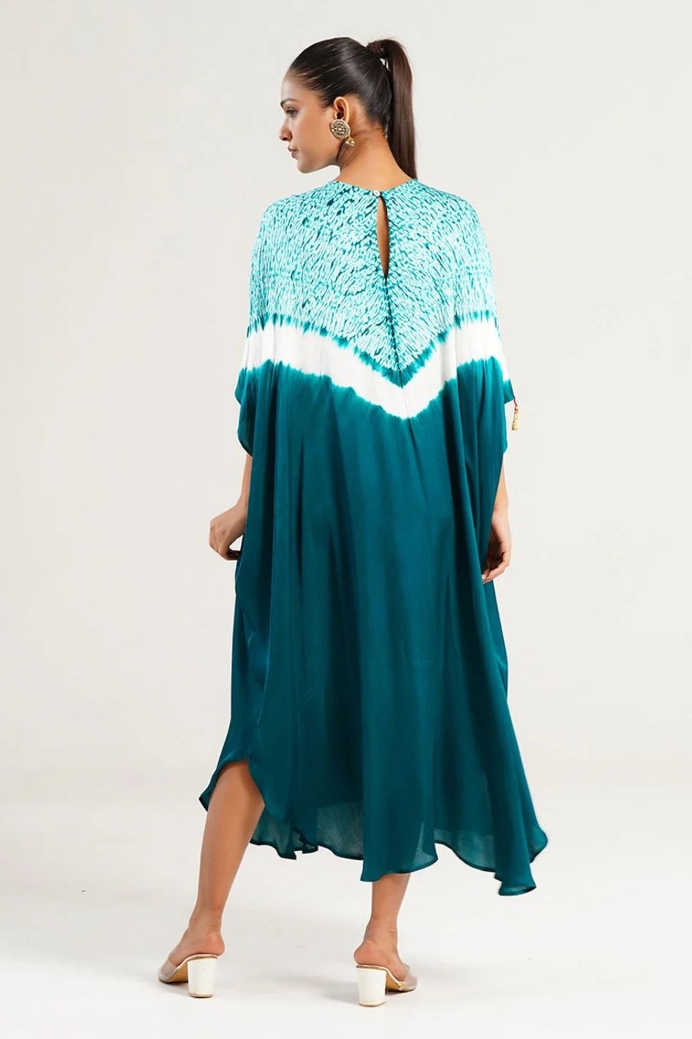 Kaftan Shibori - Scarlet Red / Ivory