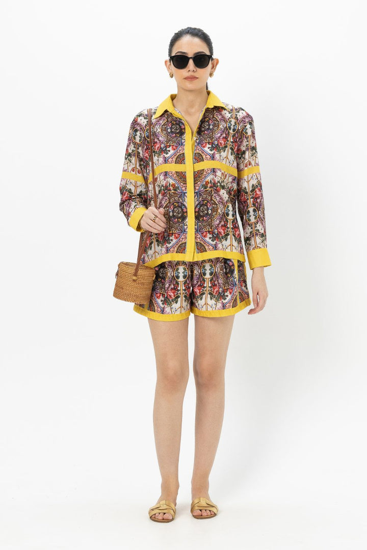 Rococo- Yellow Shorts Set