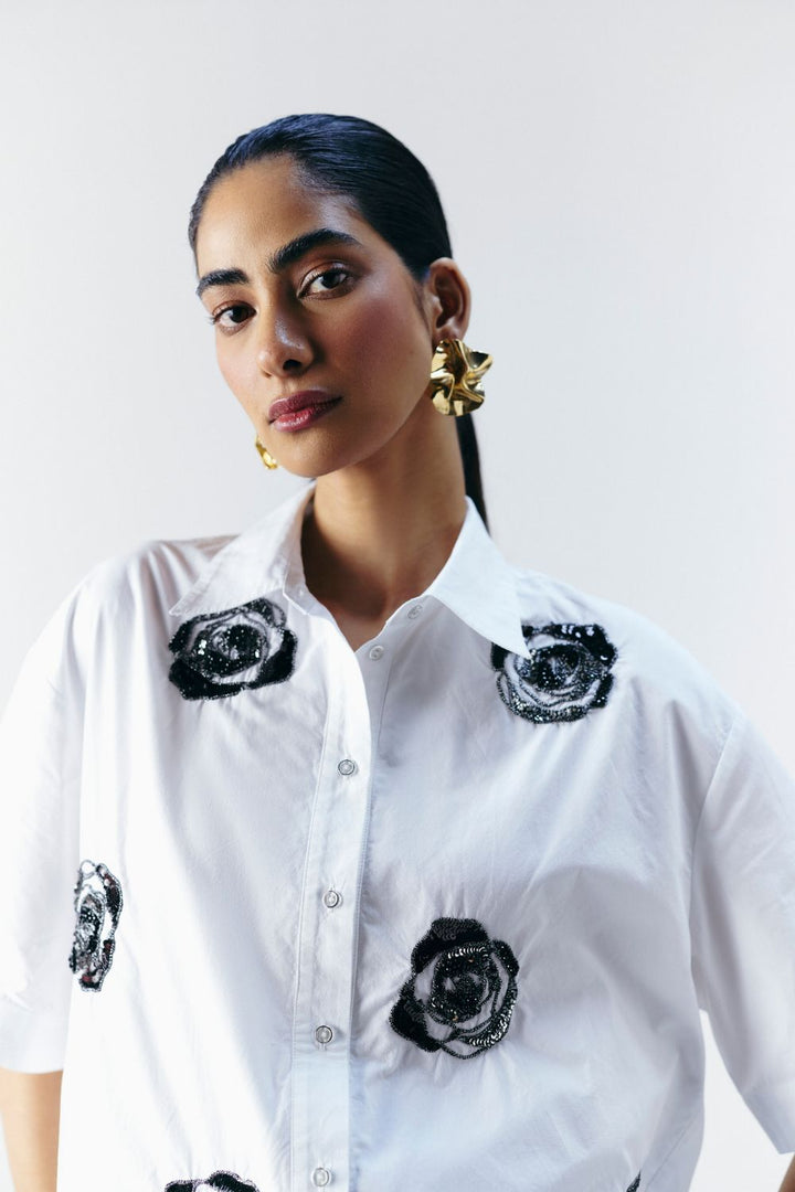 EMBELLISHED BOXY SHIRT
