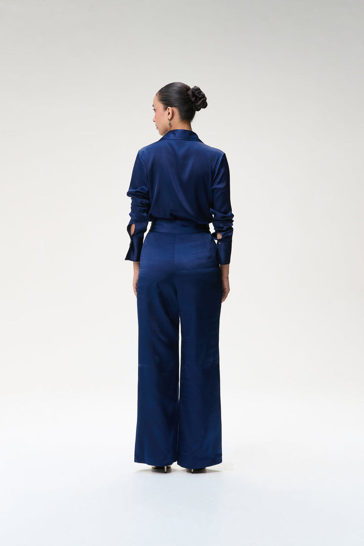 Midnight Blue Silk Shirt & Midnight Blue Silk Trouser