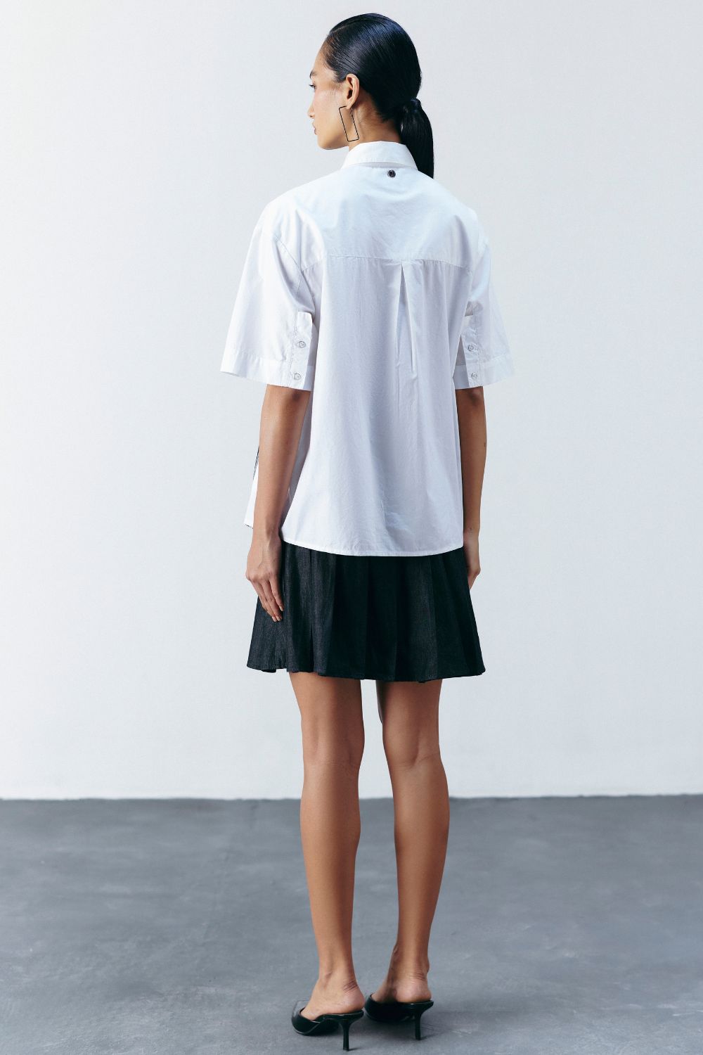 WEAVE WORK BOXY SHIRT