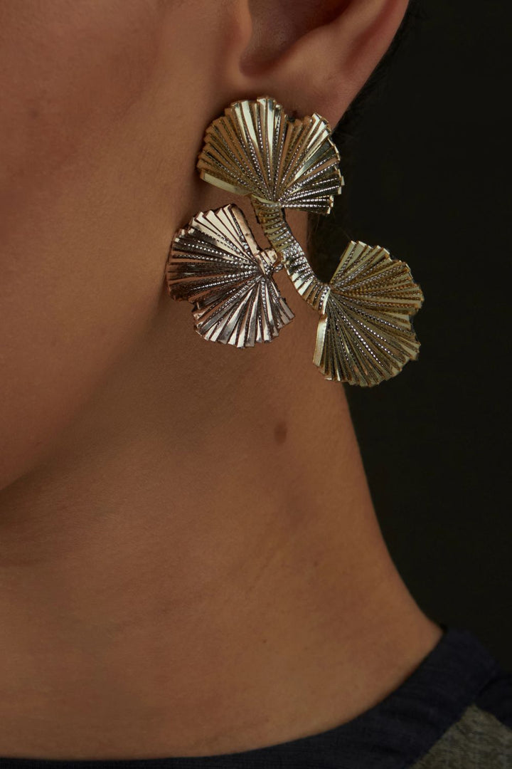 Ginkgo Threeway Earring
