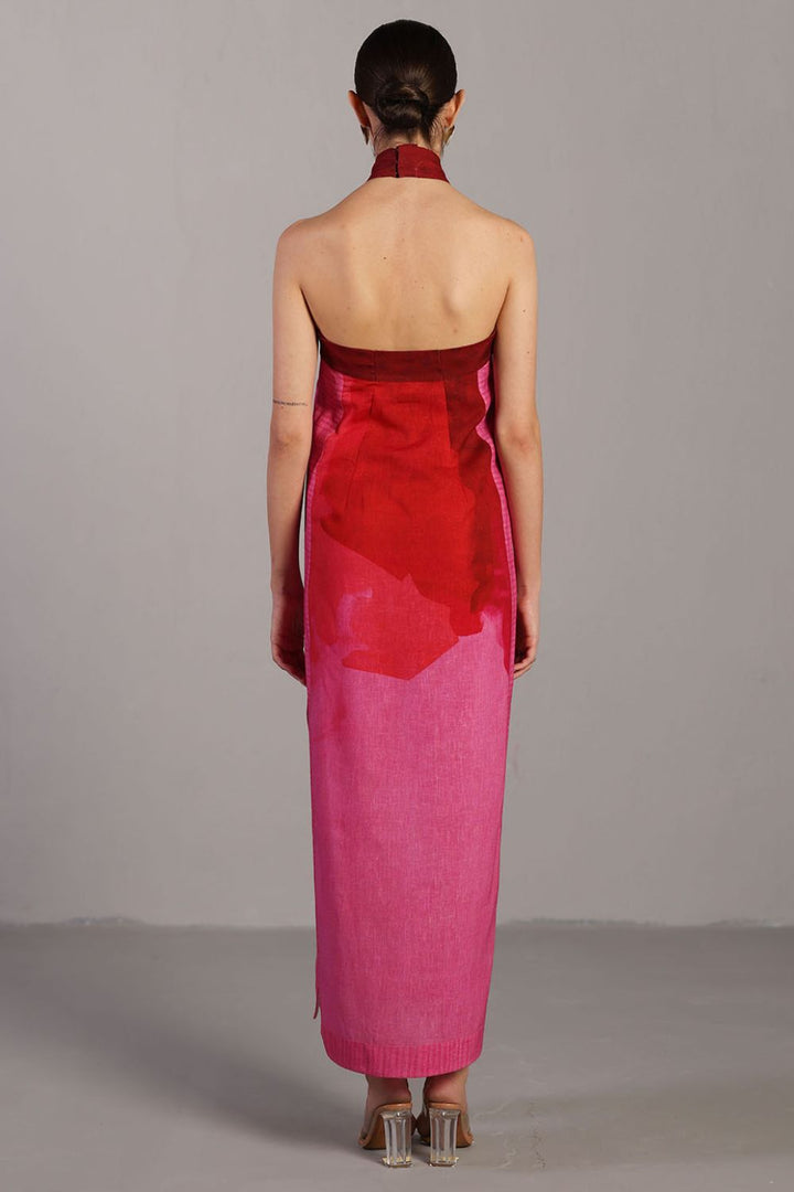 Diffuse fuchsia pink kurta set