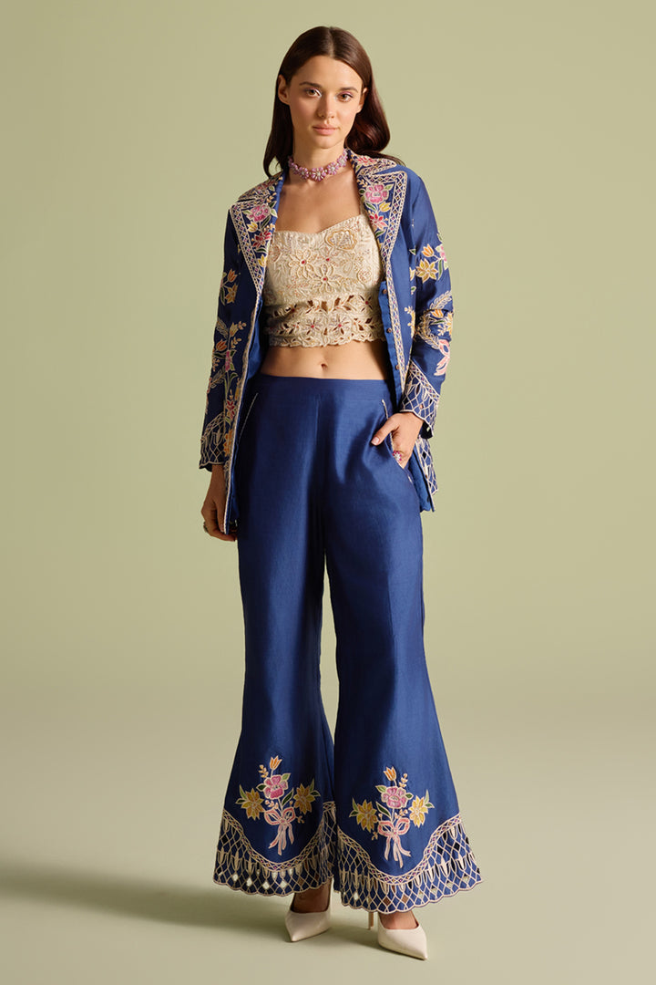 Ivory Cutwork and Beadwork Bustier