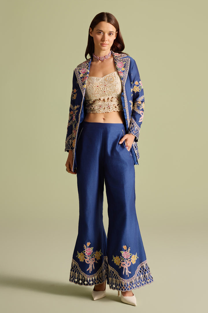 Indigo Applique and Threadwork Jacket