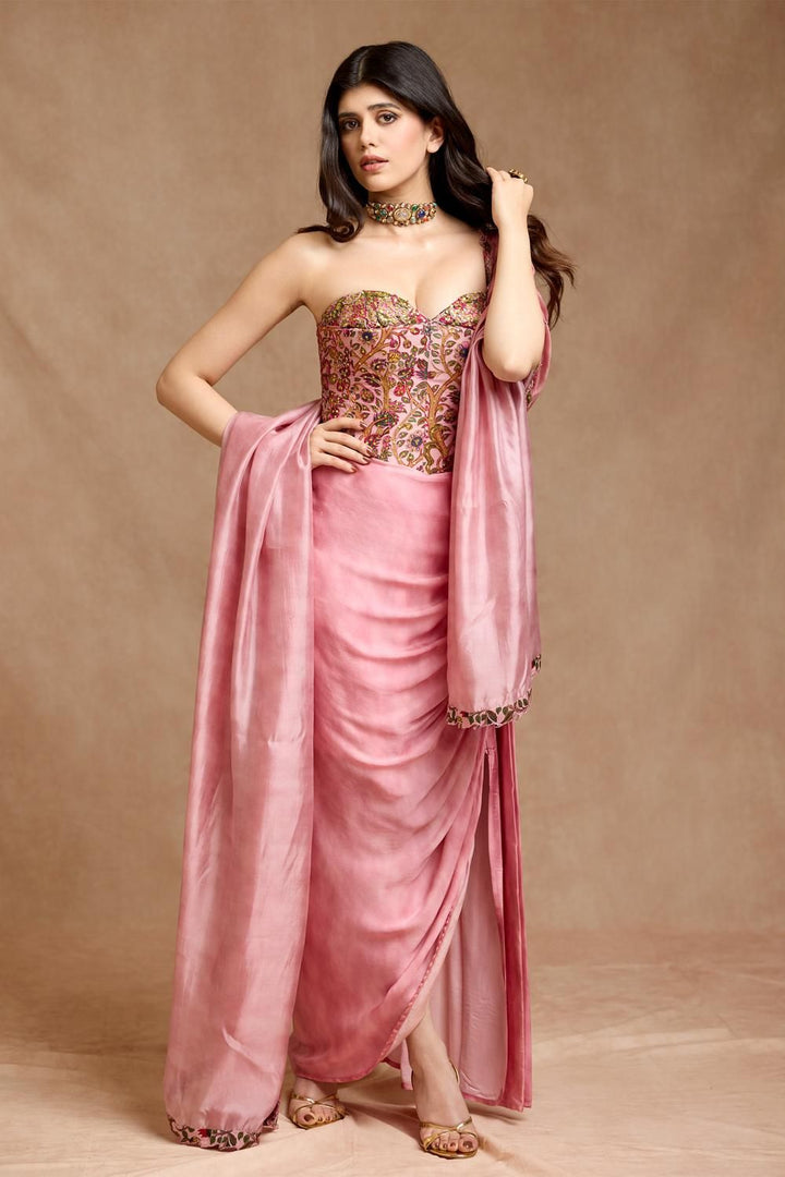 Sanjana Sanghi In Our Corset And Draped Skirt Set