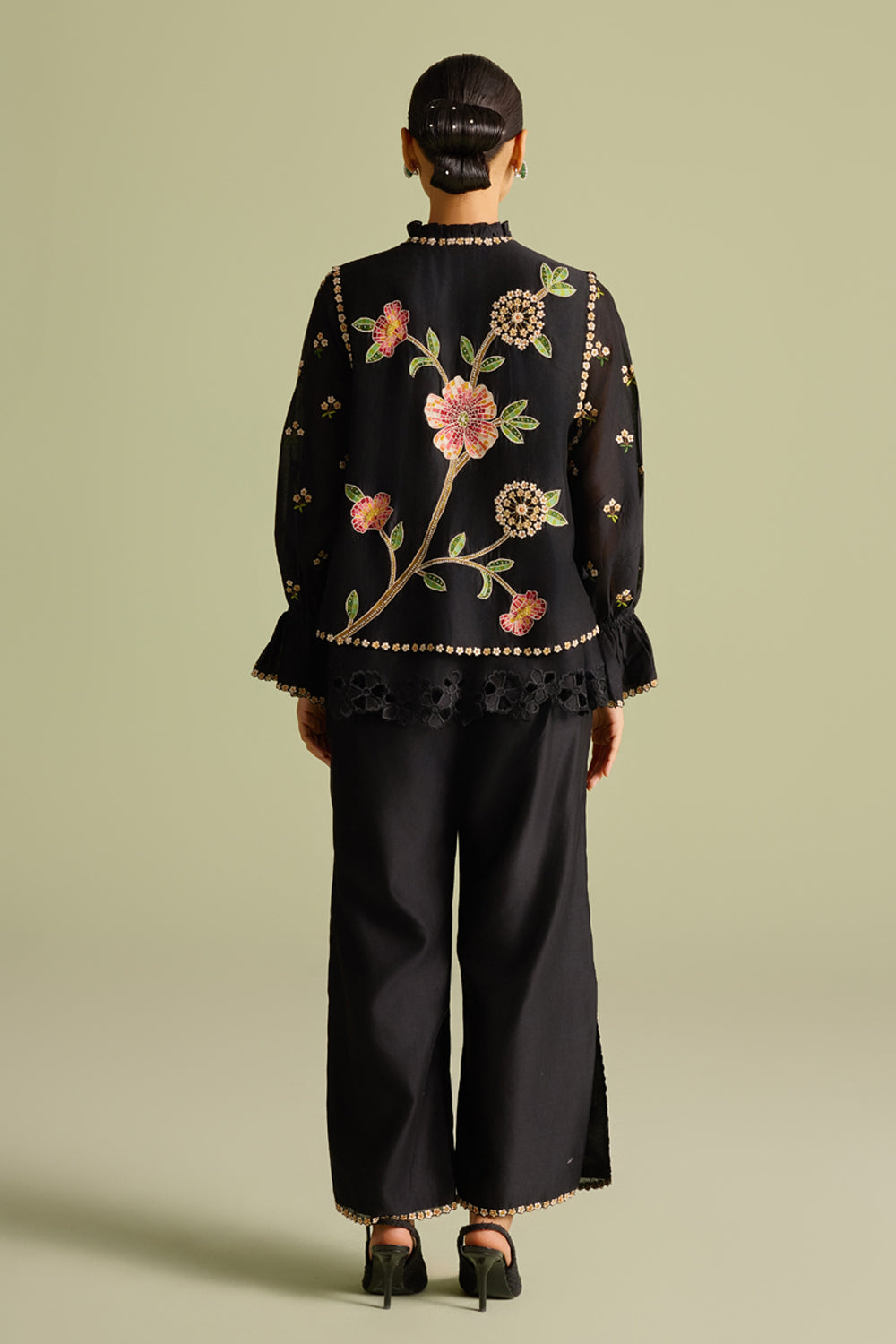 Black Mosaic Pants