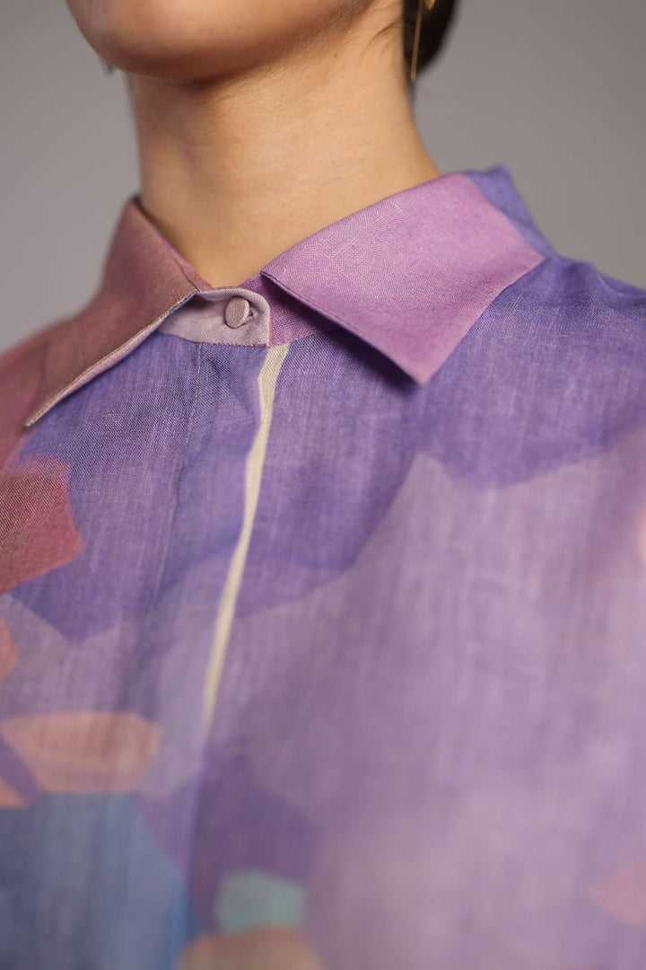 Diffuse pastel multicolour kurta set