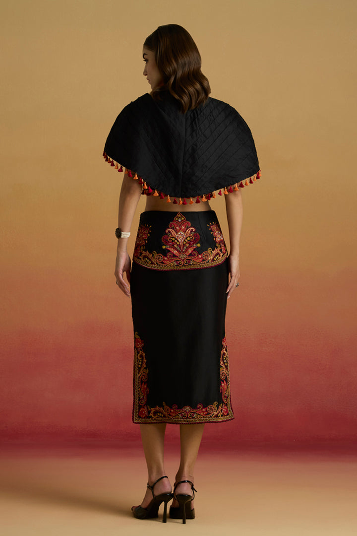 Black Pleated Corset Top