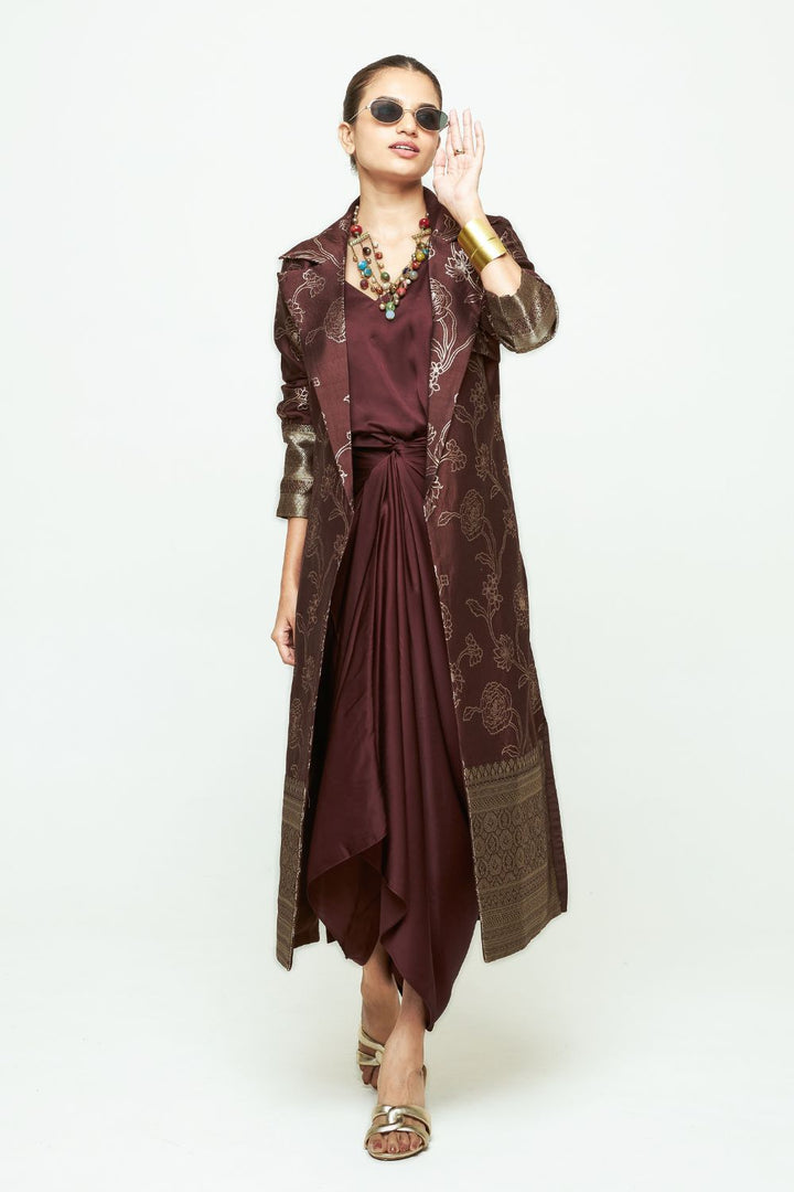 Rosa Brown Statement Trench Set
