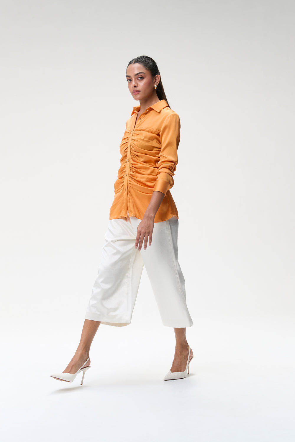 Coral Bustier Shirt