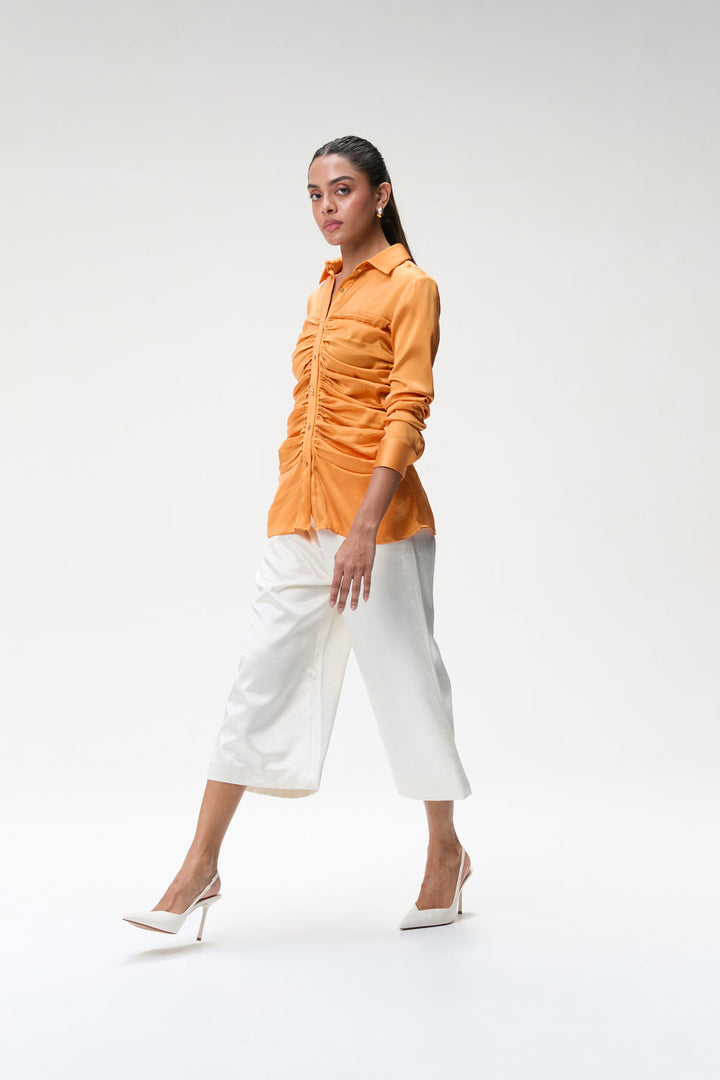 Coral Bustier Shirt
