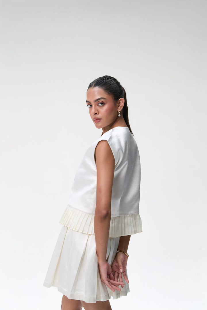 Ivory Boxy Crop Jacket