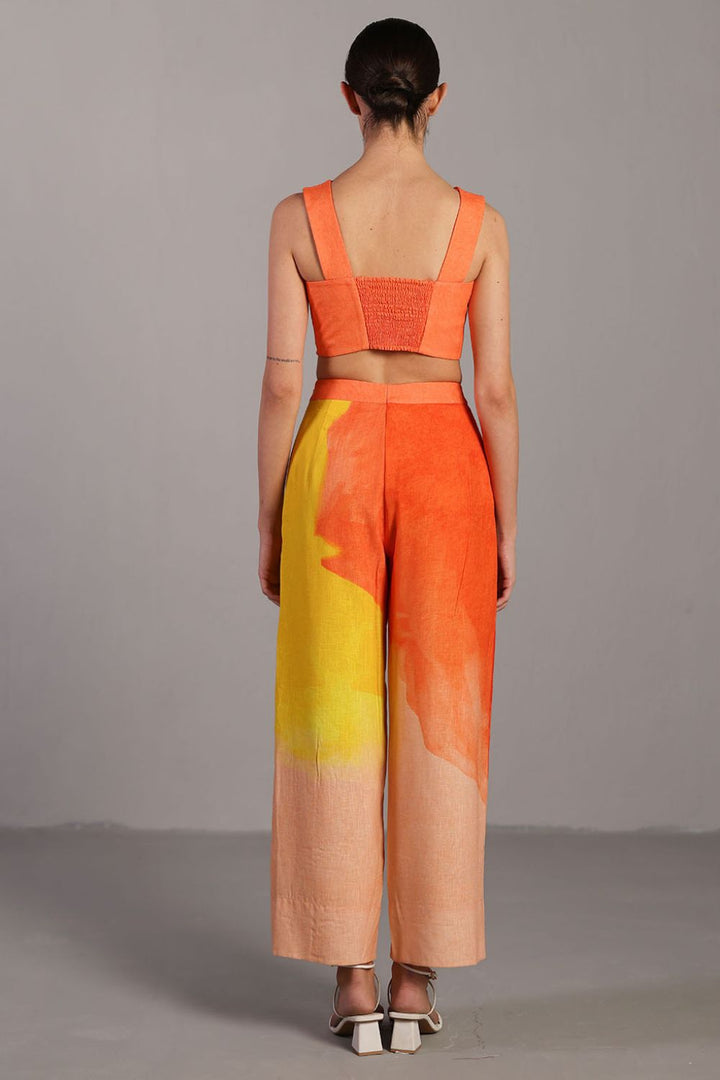 Diffuse bright orange & yellow Co-ord set