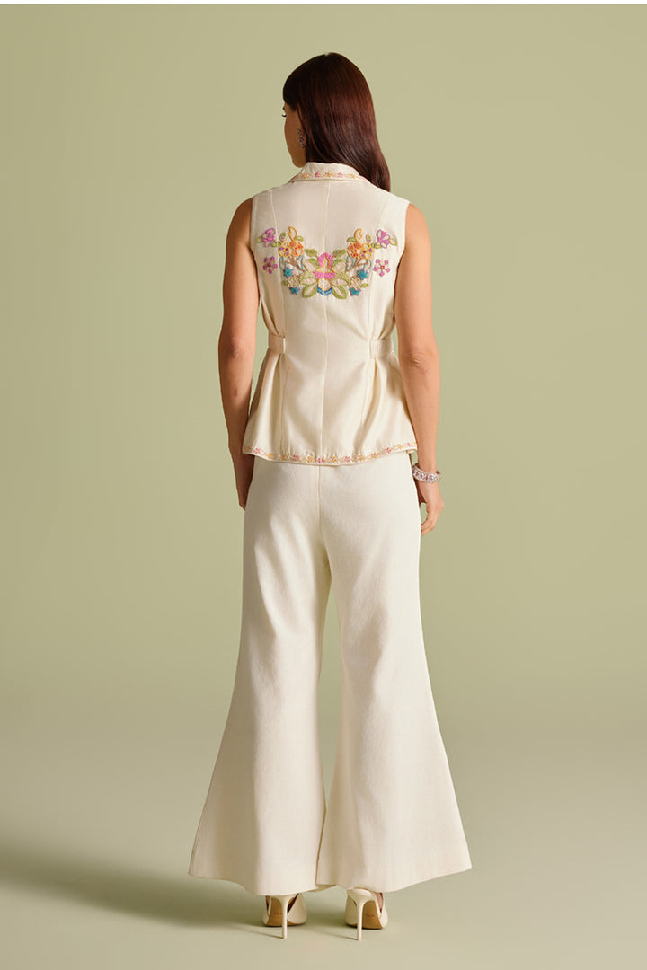 Ivory Cordwork and Beadwork Waistcoat