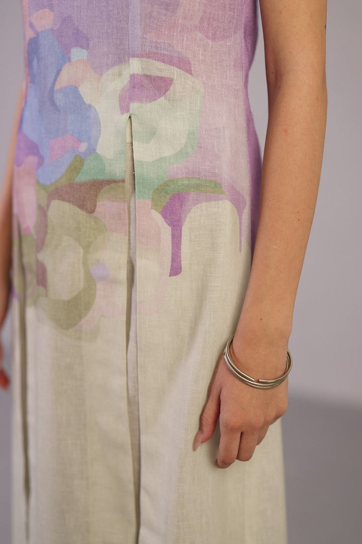 Diffuse pastel multicolour kurta set