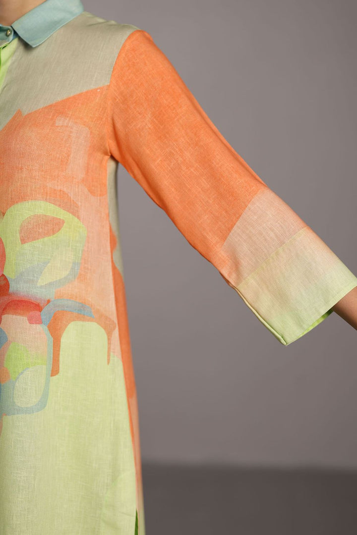 Diffuse multicolour kurta set