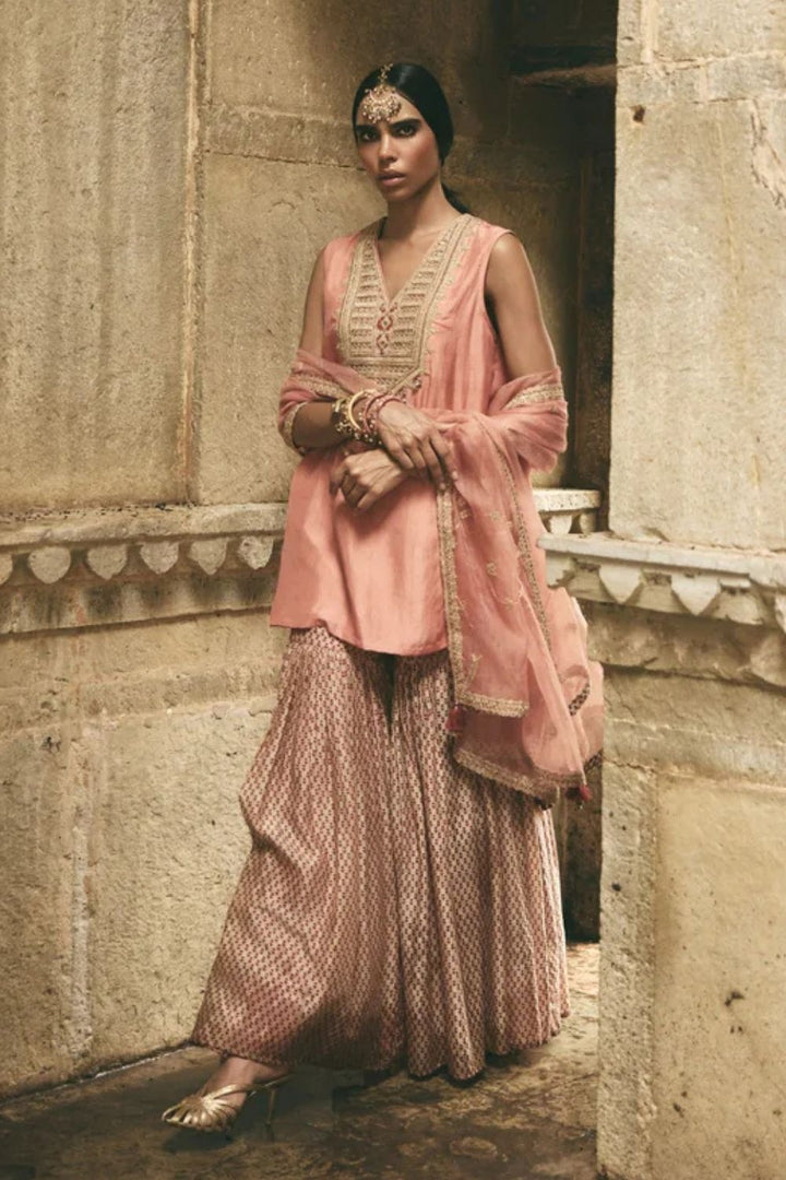 Rose Jaipur Sharara Set
